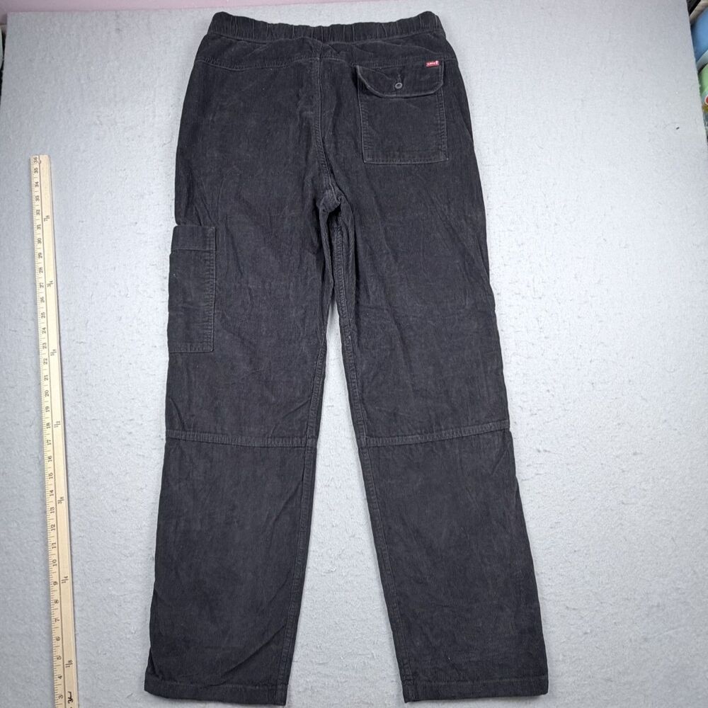 Levi's Classic Mens Corduroy Jeans Pants Black Straight Fit 32X30 Small "e"